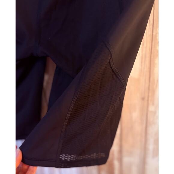 Athleta Black Biker Shorts with Mesh Inserts - Size ST Tall - Picture 6 of 8